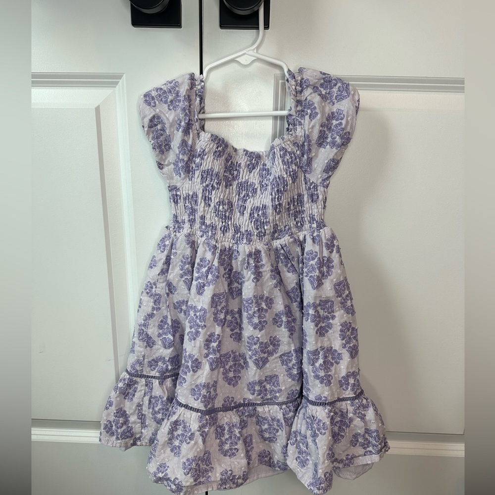 Joie Girls Lavender Flower Swiss Dot Dress (Size 5T)
